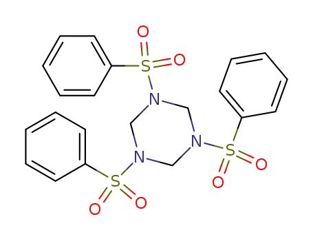 Molecular Structure of 52082-67-4 (1,3,5-tris(benzenesulfonyl)-1,3,5-triazinane)
