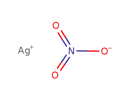 Molecular Structure of 7761-88-8 (Silver nitrate)