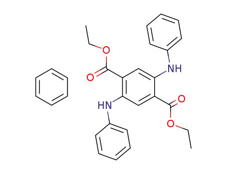 Molecular Structure of 81123-31-1 (diethyl NN'-diphenyl-2,5-diaminoterephthalate - benzene complex)