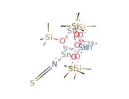 Molecular Structure of 1257217-06-3 (Sn4(μ4-O)(μ2-OSiMe3)5(η1-N=C=S))