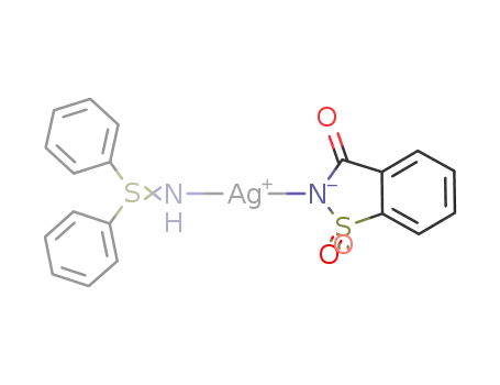Molecular Structure of 930301-72-7 (Ag(saccharinato)(S,S-diphenylsulfimide))