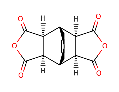 Molecular Structure of 1719-83-1 (Bicyclo[2.2.2]oct-7-ene-2,3,5,6-tetracarboxylic acid dianhydride)