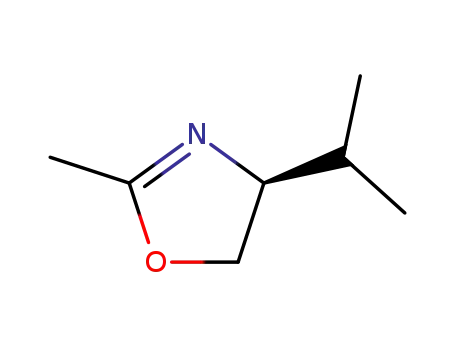 Molecular Structure of 88362-46-3 (Oxazole, 4,5-dihydro-2-methyl-4-(1-methylethyl)-, (S)-)