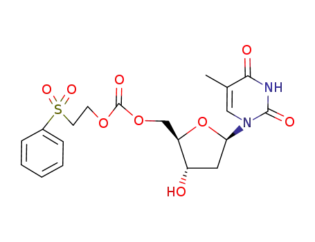 Carbonic acid 2-benzenesulfonyl-ethyl ester (2R,3S,5R)-3-hydroxy-5-(5-methyl-2,4-dioxo-3,4-dihydro-2H-pyrimidin-1-yl)-tetrahydro-furan-2-ylmethyl ester