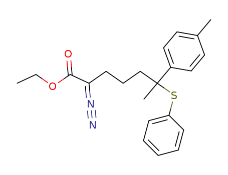 ethyl 2-diazo-6-phenylthio-6-p-tolylheptanoate