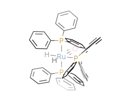 Molecular Structure of 22337-78-6 (carbonyldihydridotris(triphenylphosphine)ruthenium(II))