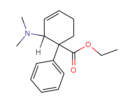 Molecular Structure of 17243-69-5 (ethyl 2-(dimethylamino)-1-phenylcyclohex-3-ene-1-carboxylate)