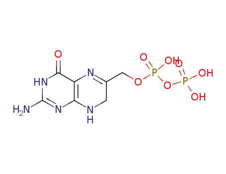 Molecular Structure of 3545-84-4 ((2-amino-4-oxo-1,4,7,8-tetrahydropteridin-6-yl)methyl trihydrogen diphosphate)