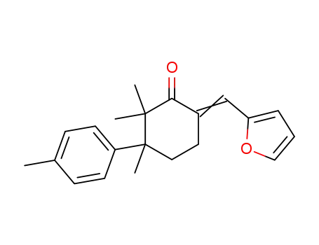 6-furfurylidene-2,2,3-trimethyl-3-<i>p</i>-tolyl-cyclohexanone