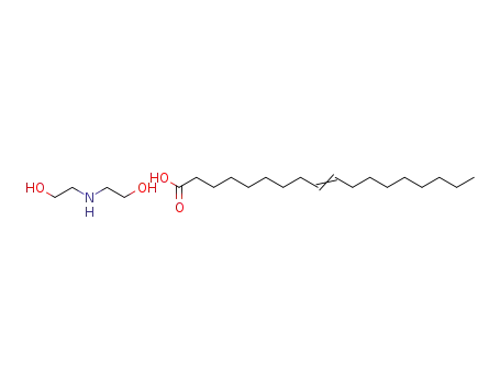 Molecular Structure of 13961-86-9 (9-Octadecenoic acid(9Z)-, compd. with 2,2'-iminobis[ethanol] (1:1))