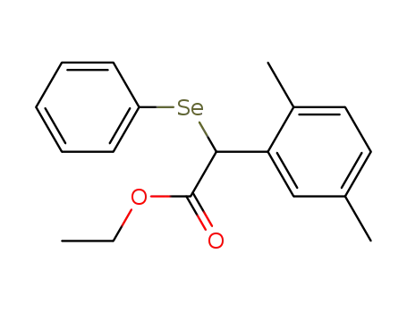 Molecular Structure of 138100-86-4 (Benzeneacetic acid, 2,5-dimethyl-a-(phenylseleno)-, ethyl ester)