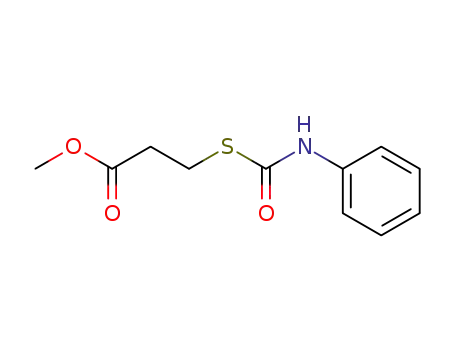 Molecular Structure of 77585-81-0 (3-(N-Phenylcarbamoylmercapto)-propionsaeuremethylester)