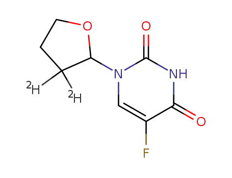 Molecular Structure of 79994-86-8 (C<sub>8</sub>H<sub>7</sub><sup>(2)</sup>H<sub>2</sub>FN<sub>2</sub>O<sub>3</sub>)