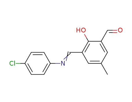 Molecular Structure of 222532-58-3 (2-formyl-4-methyl-6-(p-chlorophenylaminomethylene)phenol)