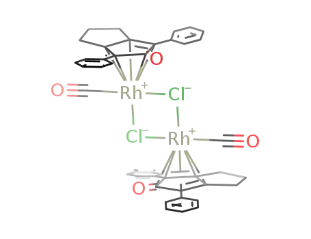 Molecular Structure of 1233704-34-1 ([RhCl(CO)(C<sub>8</sub>H<sub>6</sub>O(C<sub>6</sub>H<sub>5</sub>)2)]2)