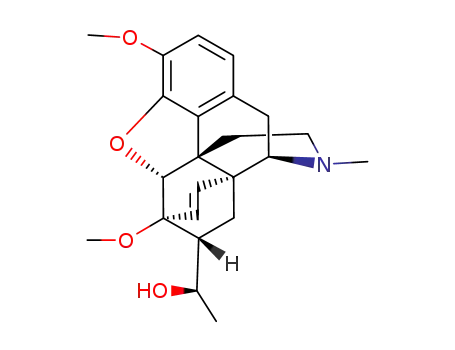 Molecular Structure of 16219-10-6 ((<i>R</i>)-1-(4,5α-epoxy-3,6-dimethoxy-17-methyl-6α,14α-etheno-morphinan-7α-yl)-ethanol)