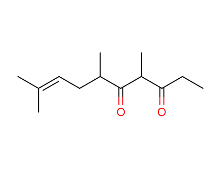 Molecular Structure of 13851-06-4 (2,5,7-trimethyl-2-decene-6,8-dione)