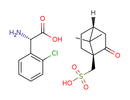 S(+)-chlorophenylglycine-d-camphoric sulfonic acid