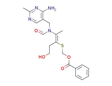 4-[(4-amino-2-methyl-5-pyrimidinylmethyl)(formyl)amino]-3-(2-hydroxyethyl)-2-thiapent-3-enyl benzoate