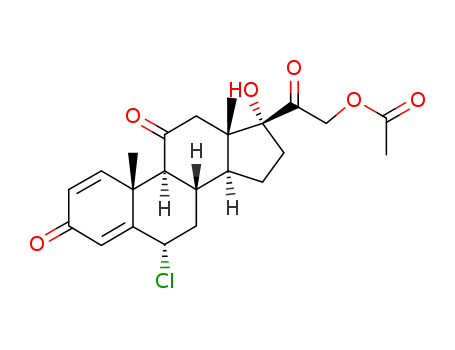 Pregna-1,4-diene-3,11,20-trione,21-(acetyloxy)-6-chloro-17-hydroxy-, (6a)- (9CI) cas  14066-79-6