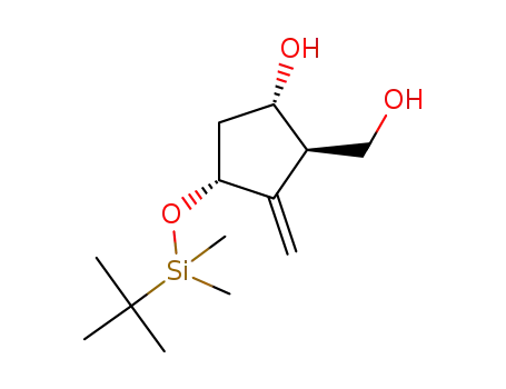 Molecular Structure of 701278-65-1 ((1S,2R,4R)-4-((tert-butyldimethylsilyl)oxy)-2-(hydroxymethyl)-3-methylenecyclopentanol)