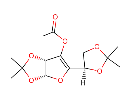 Molecular Structure of 14686-88-5 (3-O-ACETYL-1,2:5,6-DI-O-ISOPROPYLIDENE-ALPHA-D-ERYTHRO-HEX-3-ENOFURANOSE)