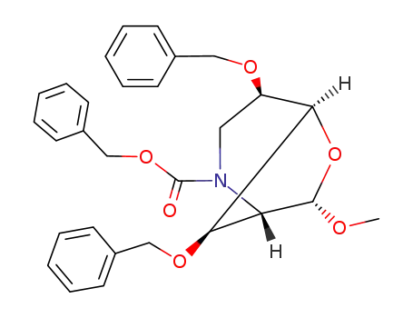 methyl 3,5-di-O-benzyl-N-benzyloxycarbonyl-2,6-dideoxy-2,6-imino-α-D-mannofuranoside