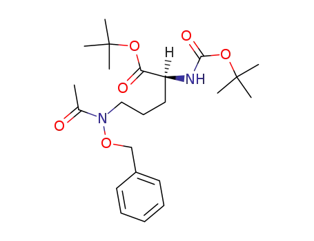 L-N<sup>(2)</sup>-Boc-N<sup>(5)</sup>-acetyl-N<sup>(5)</sup>-benzyloxyornithine tert-butyl ester