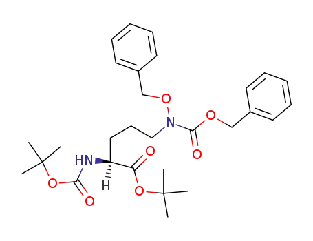 L-N<sup>(2)</sup>-Boc-N<sup>(5)</sup>-Cbz-N<sup>(5)</sup>-benzyloxyornithine tert-butyl ester