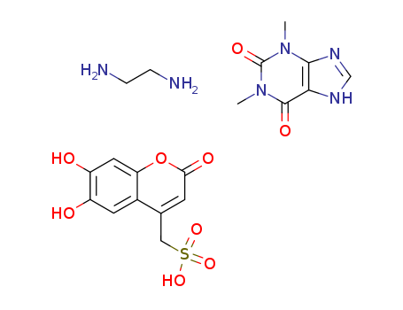 6,7-Dihydroxy-2-oxo-2H-1-benzopyran-4-methanesulphonic acid, compound with 3,7-dihydro-1,3-dimethyl-1H-purine-2,6-dione ethane-1,2-diamine (1:1:2)
