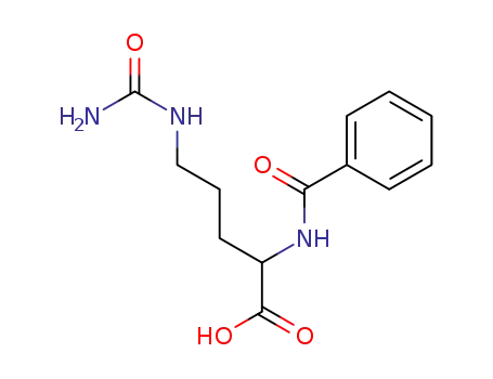 Molecular Structure of 10334-68-6 (N<sup>α</sup>-benzoyl-L-citrulline)
