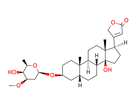 3β,14-Dihydroxy-5β-card-20(22)-enolide mono(2,6-dideoxy-3-O-methyl-D-ribo-hexosyl) ether