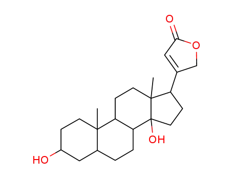 Molecular Structure of 663-97-8 ((3beta,5alpha,17alpha)-3,14-dihydroxycard-20(22)-enolide)