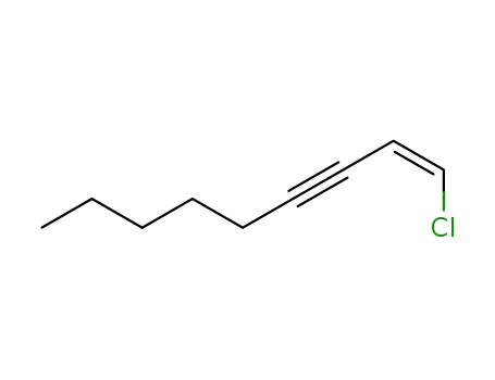 Molecular Structure of 77973-33-2 ((Z)-1-chloro-non-1-en-3-yne)