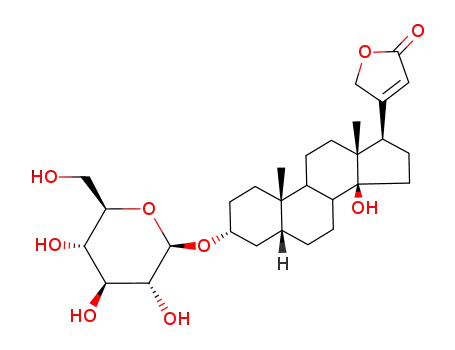 Molecular Structure of 6877-82-3 (3-(hexopyranosyloxy)-14-hydroxycard-20(22)-enolide)
