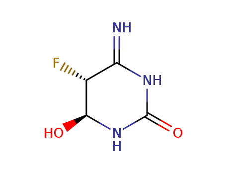 2-1H-PYRIMIDINONE,4-AMINO-5-FLUORO-5,6-DIHYDRO-6-HYDROXY-,TRANS-