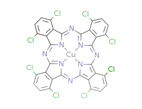 Molecular Structure of 28107-34-8 (C32H8Cl8CuN8, β)