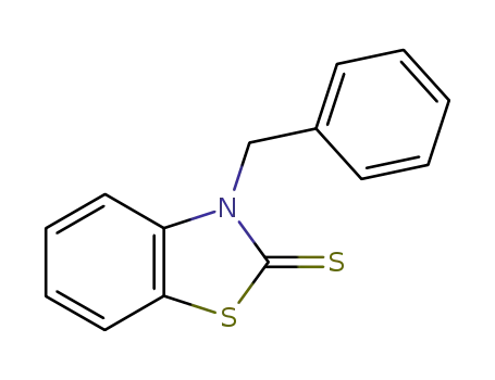 Molecular Structure of 33682-61-0 (2(3H)-Benzothiazolethione, 3-(phenylmethyl)-)