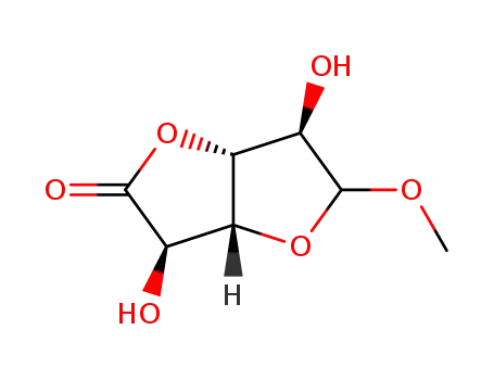 Molecular Structure of 17681-01-5 (methyl L-idofuranosidurono-6,3-lactone)