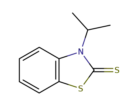 Molecular Structure of 27410-49-7 (2-Benzothiazolinethione,3-isopropyl-(8CI))