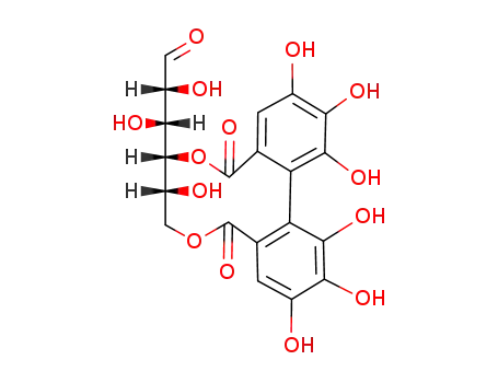 Molecular Structure of 36378-48-0 (4,6-O-<(S)-4,4',5,5',6,6'-hexahydroxydiphenoyl>-D-glucose)