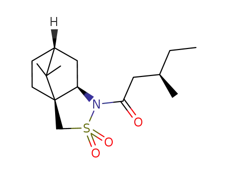 Molecular Structure of 104651-15-2 (N-[3(R)-methylpentanoyl]-(1S,2R)-bornane-2,10-sultam)