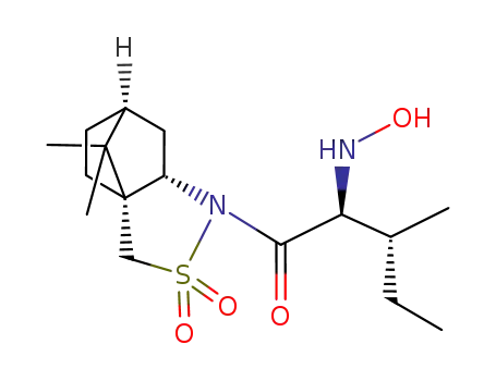Molecular Structure of 129505-16-4 (N-[(2S,3R)-2-(N-hydroxyamino)-3-methylpentanoyl]-(1R,2S)-bornane-2,10-sultam)