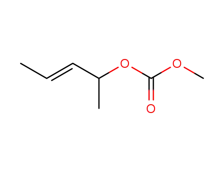 Molecular Structure of 85217-71-6 (Carbonic acid, methyl (2E)-1-methyl-2-butenyl ester)