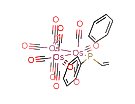 Molecular Structure of 128363-52-0 ({Os<sub>3</sub>(CO)11(diphenyl(vinyl)phosphine)})