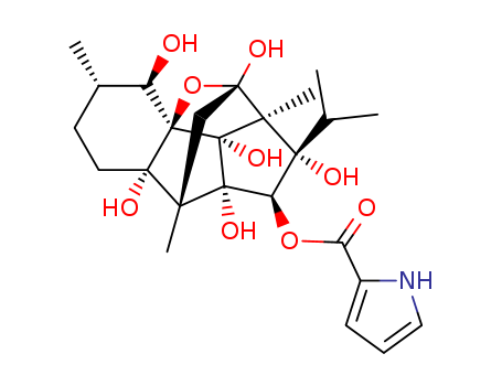 1H-Pyrrole-2-carboxylicacid,(3S,4R,4aR,6S,6aS,7S,8R,8aS,8bR,9S,9aS)-dodecahydro-4,6,7,8a,8b,9a-hexahydroxy-3,6a,9-trimethyl-7-(1-methylethyl)-6,9-methanobenzo[1,2]pentaleno[1,6-bc]furan-8-ylester