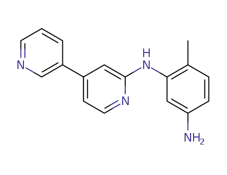 Molecular Structure of 641615-51-2 (N-(5-amino-2-methylphenyl)-4-(3-pyridyl)-2-pyridineamine)