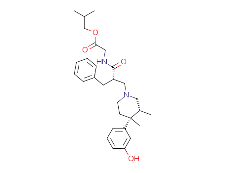(+)-<<2'(S)-<<4(R)-3-(hydroxyphenyl)-3(R),4-dimethyl-1-piperidinyl>methyl>-1-oxo-3-phenylpropyl>amino>acetic acid 2-methylpropyl ester