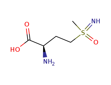 Molecular Structure of 21056-59-7 (Butanoic acid, 2-amino-4-(S-methylsulfonimidoyl)-, (2R)-)