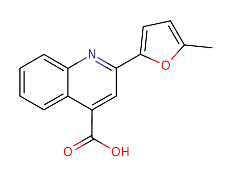 Molecular Structure of 204847-08-5 (2-(5-METHYL-FURAN-2-YL)-QUINOLINE-4-CARBOXYLIC ACID)